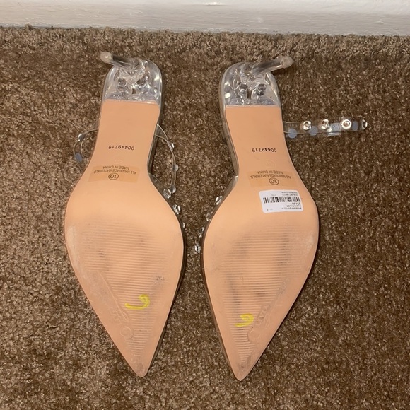 Lightly worn Clear Pumps with stones size 10 - Picture 3 of 3